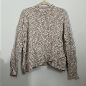 american eagle cream high neck sweater
